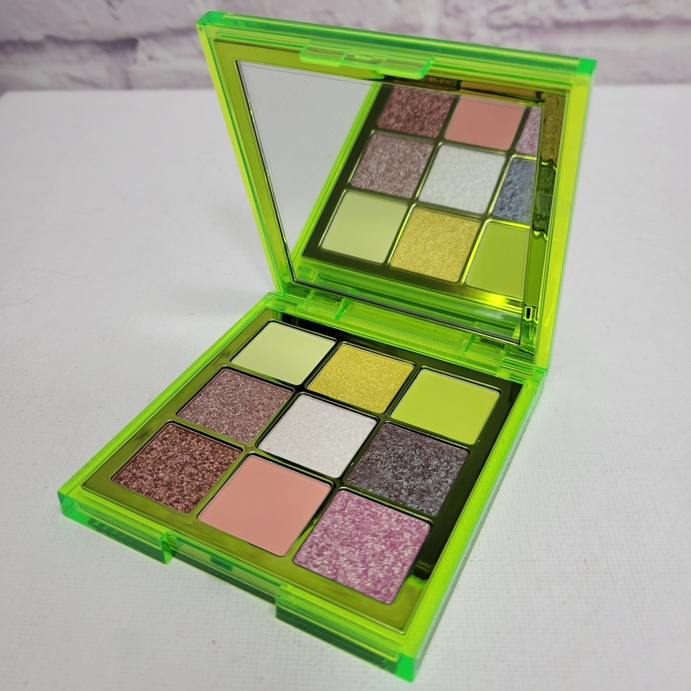 NEW No Box Huda Beauty Neon Green Obsessions Eyeshadow Palette Sparkly